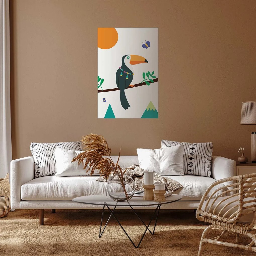 Plakat Tukan i motyle 60x90 cm bez ramy bez marginesu ARTGEIST B