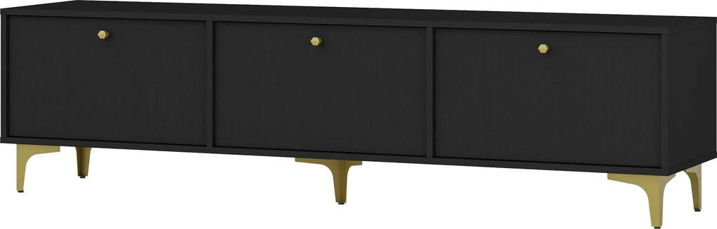 Szafka RTV stojąca TORINO 180 cm do Salonu pod Telewizor - Grafit