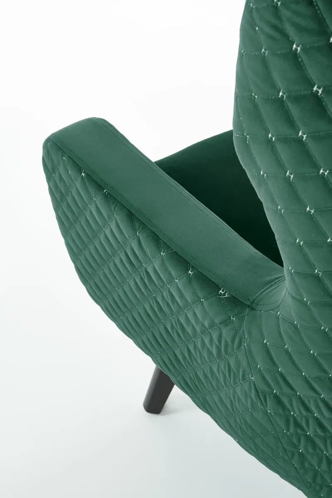 Fotel tapicerowany MARVEL VELVET zielony HALMAR