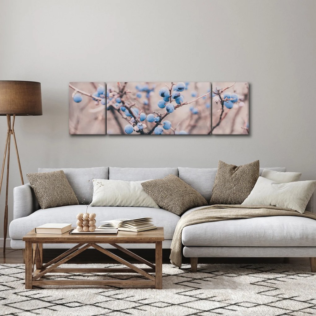 Obraz jagód na krzaku (170x50 cm)