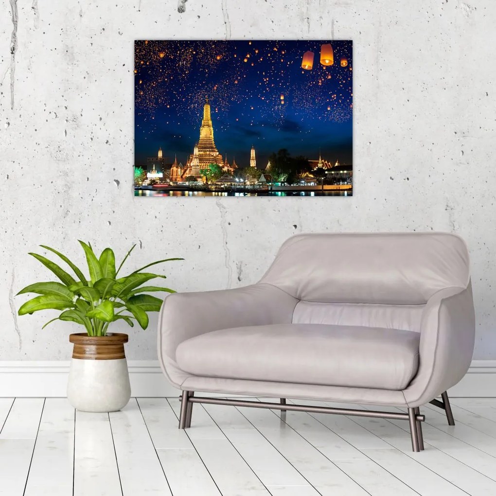 Obraz - Lampiony szczęścia, Bangkok (70x50 cm)
