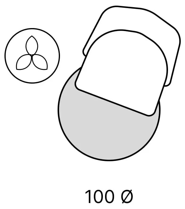 Niebiesko-szary okrągły dywan ø 100 cm – Vitaus