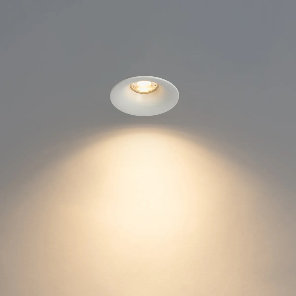 Zestaw 6 białych opraw wpuszczanych GU10 50 mm - Gijs