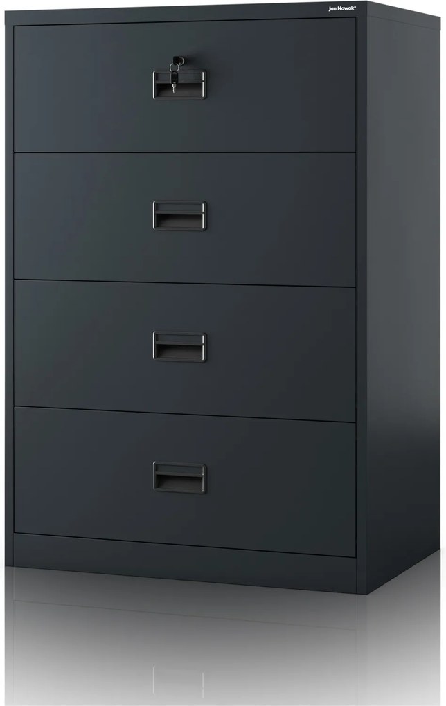 Szafa kartotekowa metalowa antracytowa: SARA XL V4, 900 x 1320 x 600 mm