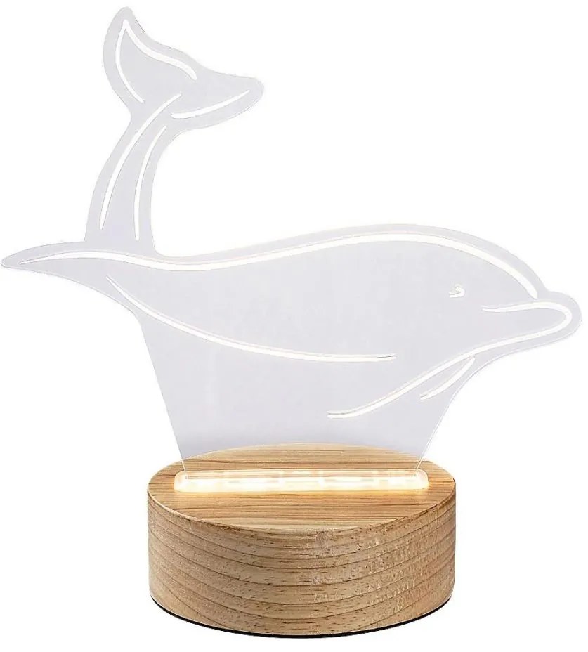 Rabalux 76002 - LED lampka dziecięca AKALI LED/2W/5V 3000K delfin buk