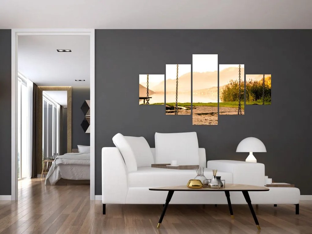 Obraz huśtawki w przyrodzie (125x70 cm)