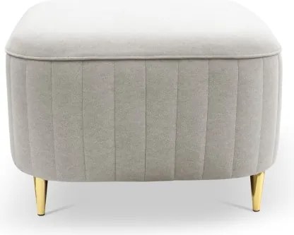 Pufa LAREN w kolorze ecru w tkaninie CASTEL 04