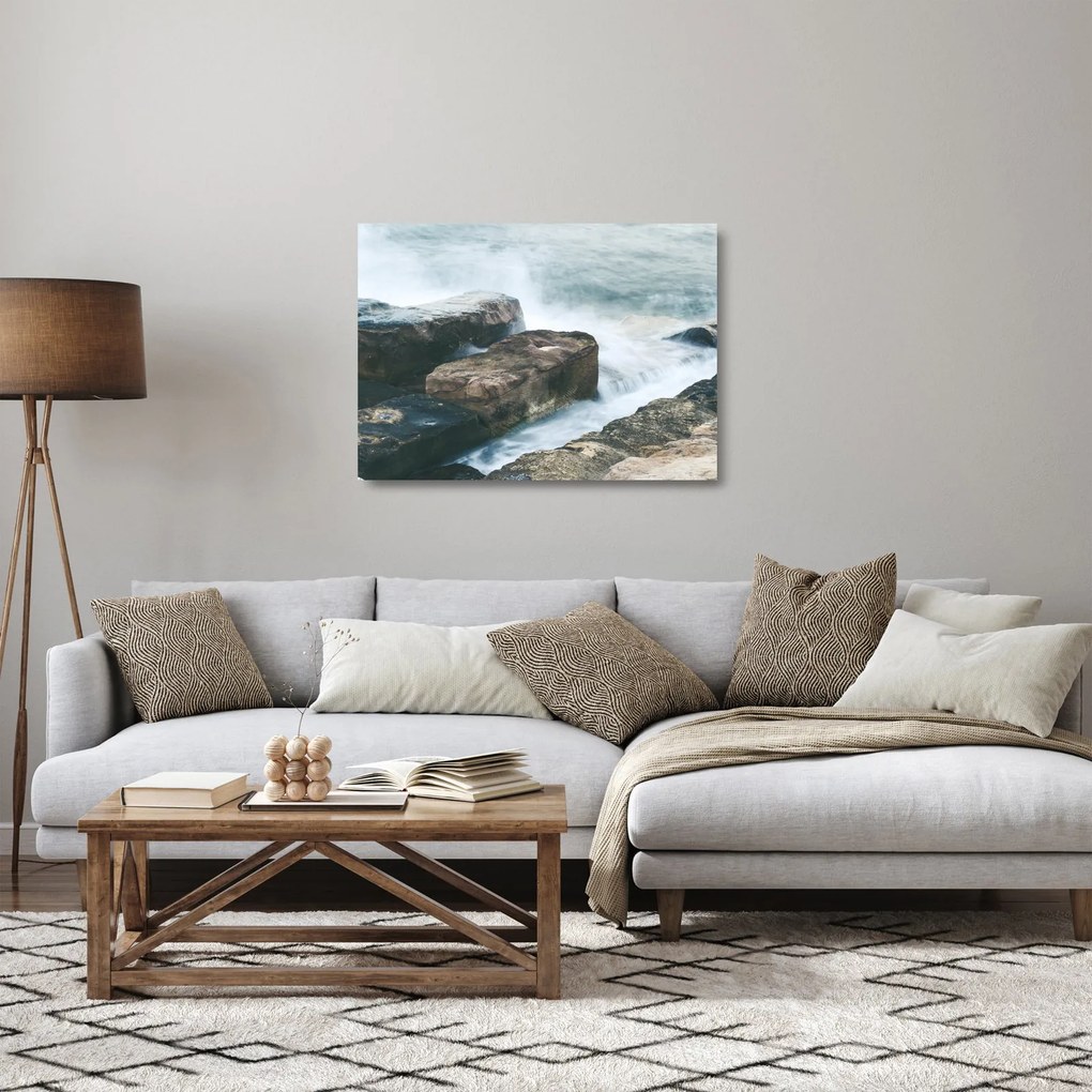 Obraz na szkle - siła wody (70x50 cm)