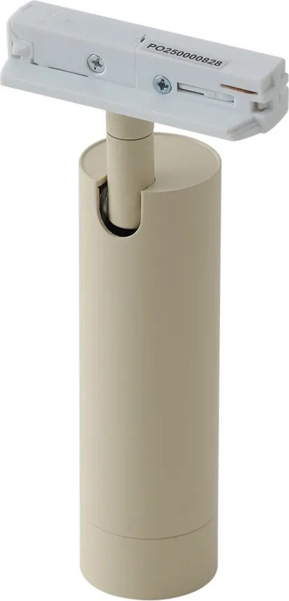 Nowoczesny reflektor beżowy z białym adapterem do 1-fazowego systemu szynowego GU10 35mm - Iconic Jeana Luxe