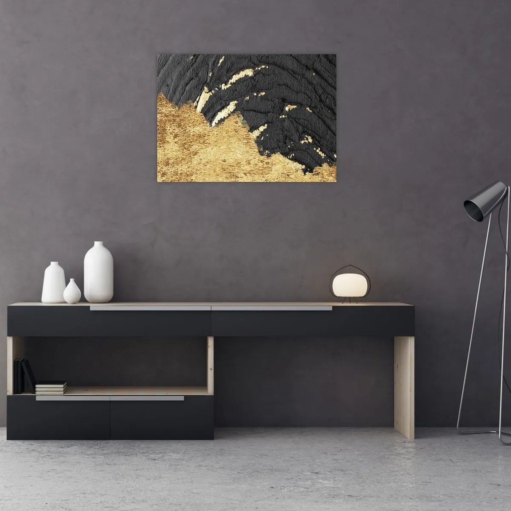 Obraz - Złota struktura N⁰1 (70x50 cm)