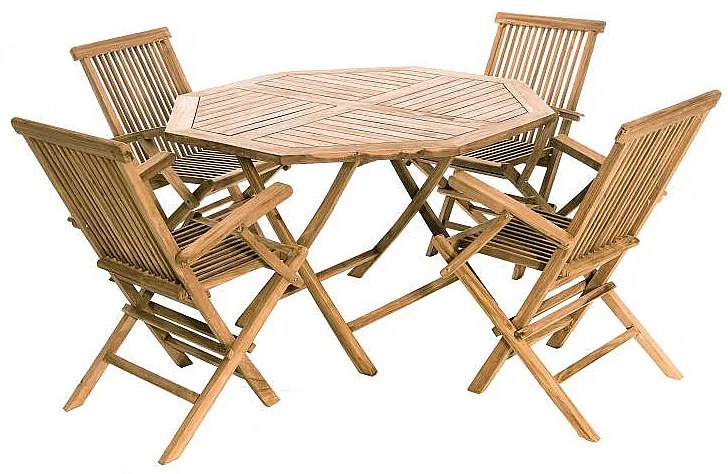 Zestaw ogrodowy teak IVORY I. 1 + 4 (poduszki GRATIS)