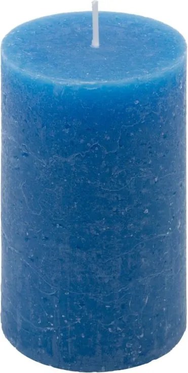 Zestaw świec rustykalnych, 11,5 cm, Ø 6,8 cm, niebieskie 6