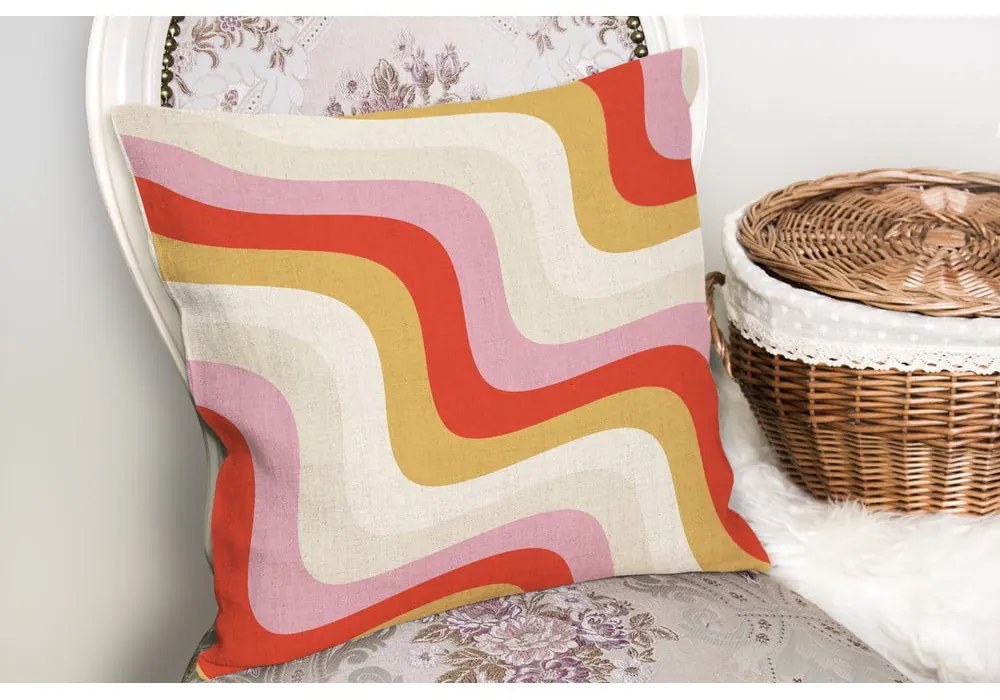 Poszewka na poduszkę 43x43 cm Creamy Raspberry Swirl – Mila Home