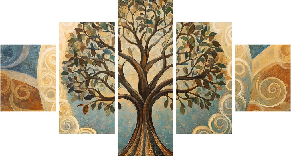 Obraz – Drzewo życia i spirale (125x70 cm)