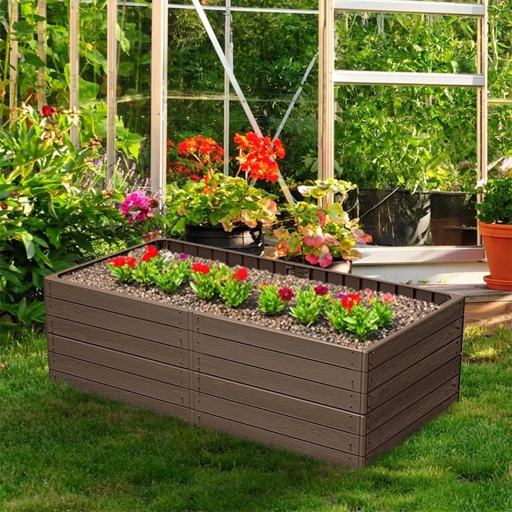 Prosperplast Podwyższona grządka WOODY 149x75,6x25cm, brązowa