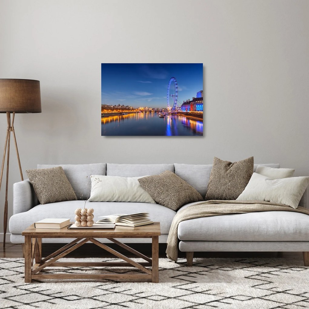 Obraz na szkle - London Eye (70x50 cm)