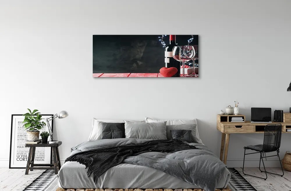 Zdjęcie na płótnie Serce w Blasku Lampek