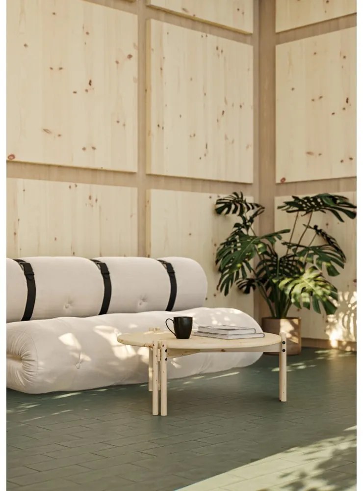 Sofa rozkładana z zielonym obiciem Karup Design Buckle Up Green