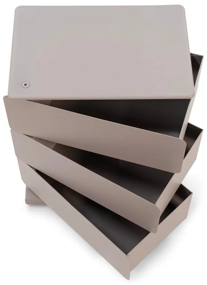 Szarobeżowa metalowa komoda 37x54,5 cm Joey – Spinder Design