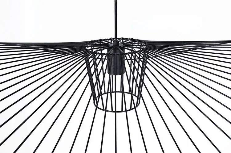 Czarna druciana lampa wisząca kapelusz R3-A95