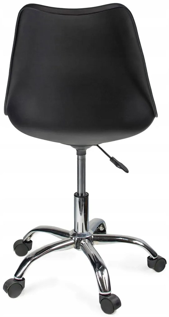 Czarne krzesło obrotowe z regulacją W8-F54