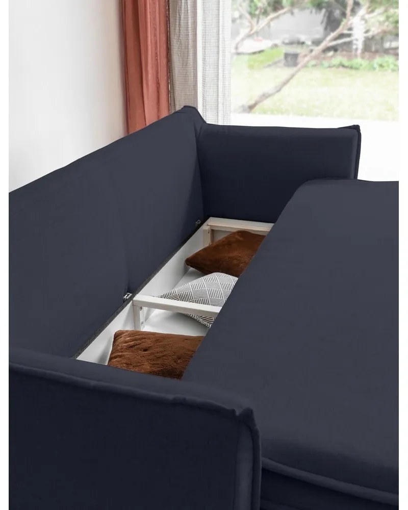 Ciemnoszara/antracytowa rozkładana sofa 225 cm Charming Charlie – Miuform