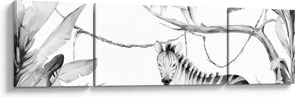 Obraz - Akwarelowa dżungla (170x50 cm)