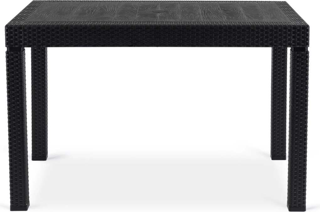Stół Ogrodowy Prostokątny FARGO Czarny Technorattan