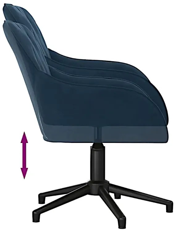 Niebieskie obrotowe krzesło biurowe D4-G06