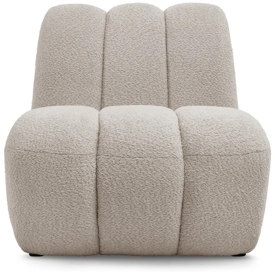 Beżowy fotel z materiału bouclé Janissaire – Bobochic Paris