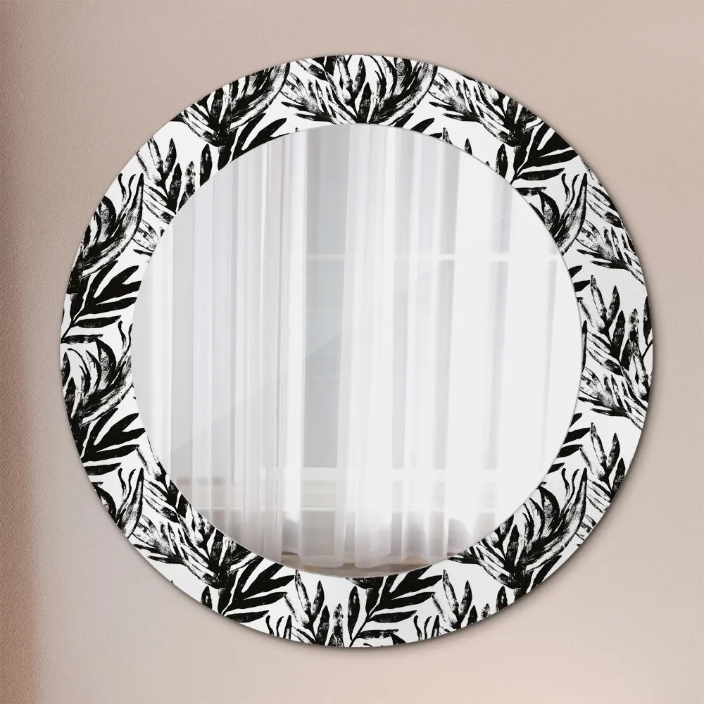 Lustro z nadrukiem dekoracyjne okrągłe Monstera
