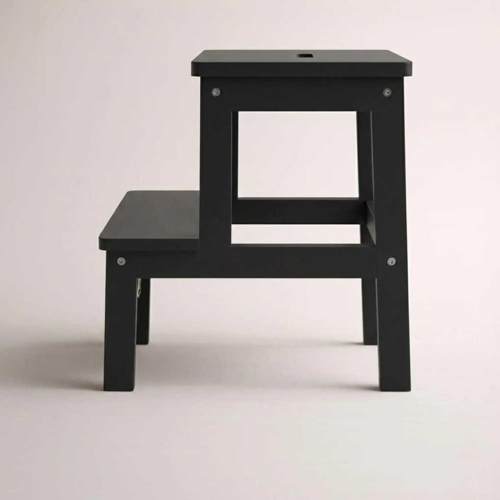 Bambusowy taboret ze schodkiem KROK, wys. 46 cm