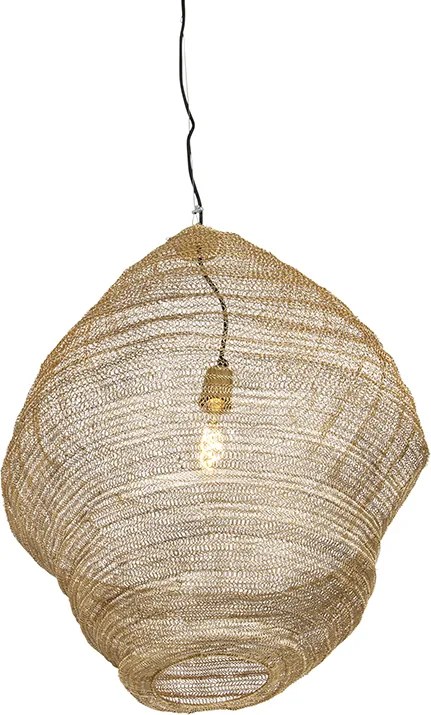 Orientalna lampa wisząca złota 60cm - Nidum
