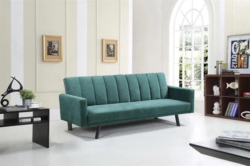 Ciemnozielona rozkładana sofa TROMSO