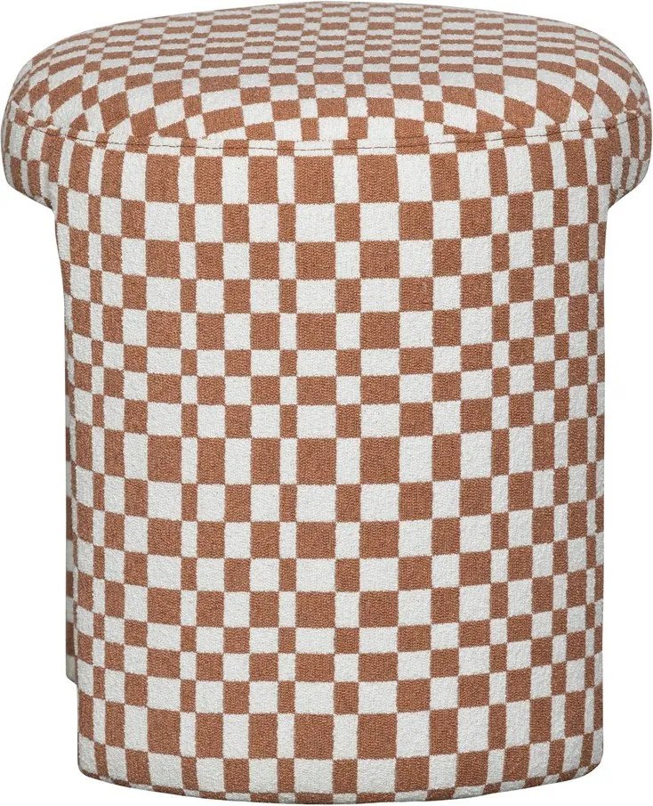 Pomarańczowy tapicerowany stołek Charlie – WOOOD