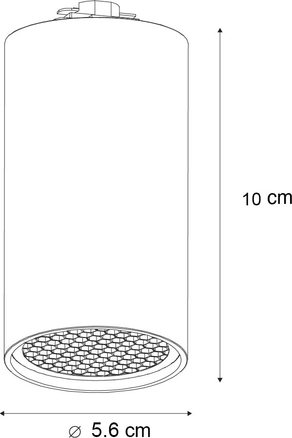 Nowoczesny reflektor w kolorze ciemnego brązu do 1-fazowego systemu oświetlenia szynowego GU10 50mm - Iconic Ruby Honey