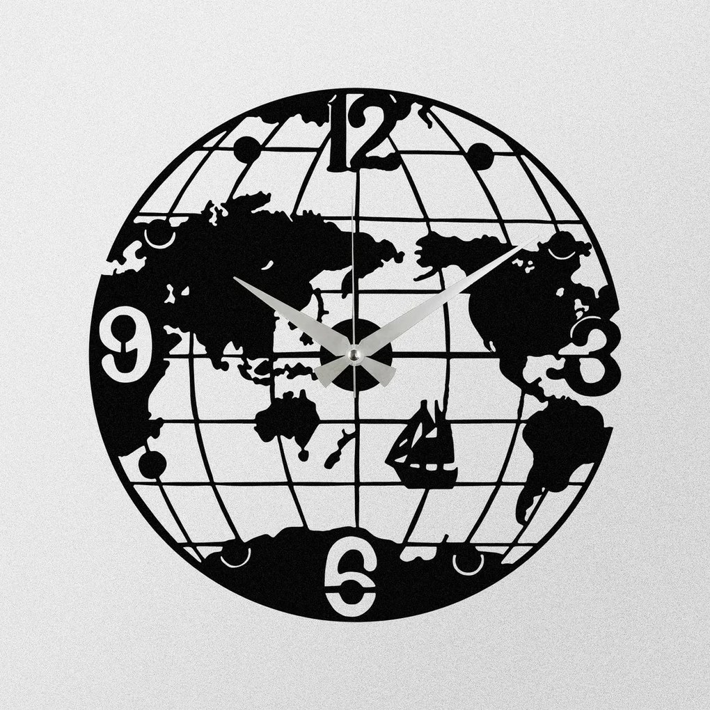 Zegar ścienny World S018 Black, 48 x 48 cm