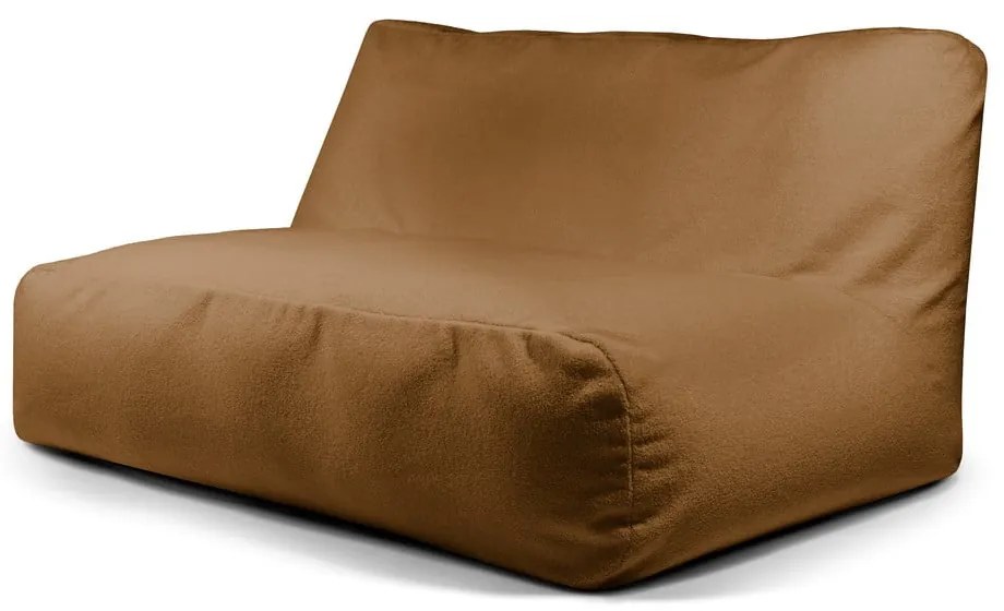 Brązowy worek do siedzenia z materiału bouclé Sofa Tube 160 – SLOWDOWN