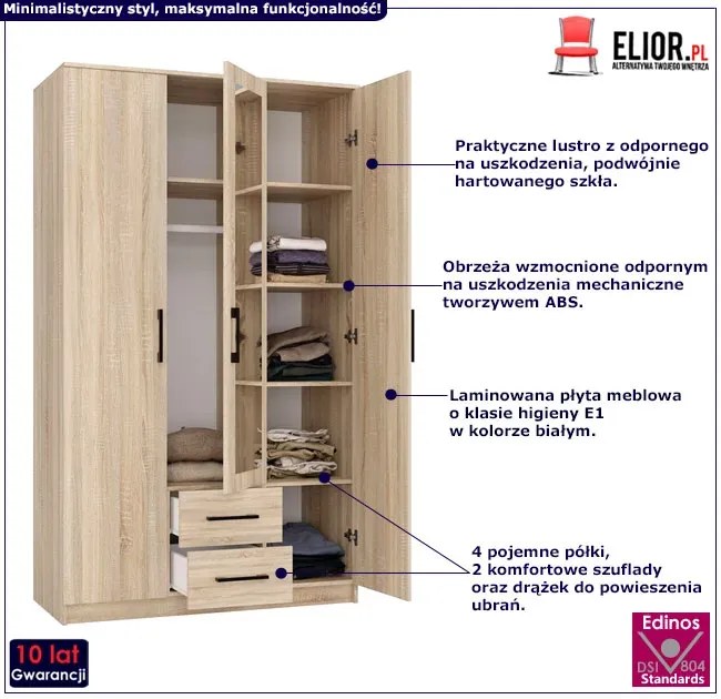 Szafa z lustrem S1-S02