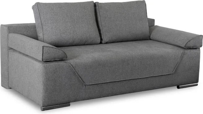 Sofa Rozkładana z Funkcją Spania RENO Dwuosobowa Szara Nowoczesna do Salonu