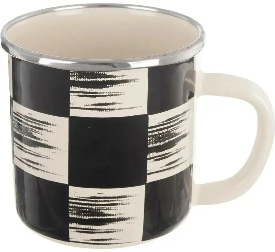 Orion Emaliowany kubek Szachownica, 0,41 l,średnica 8,8 cm