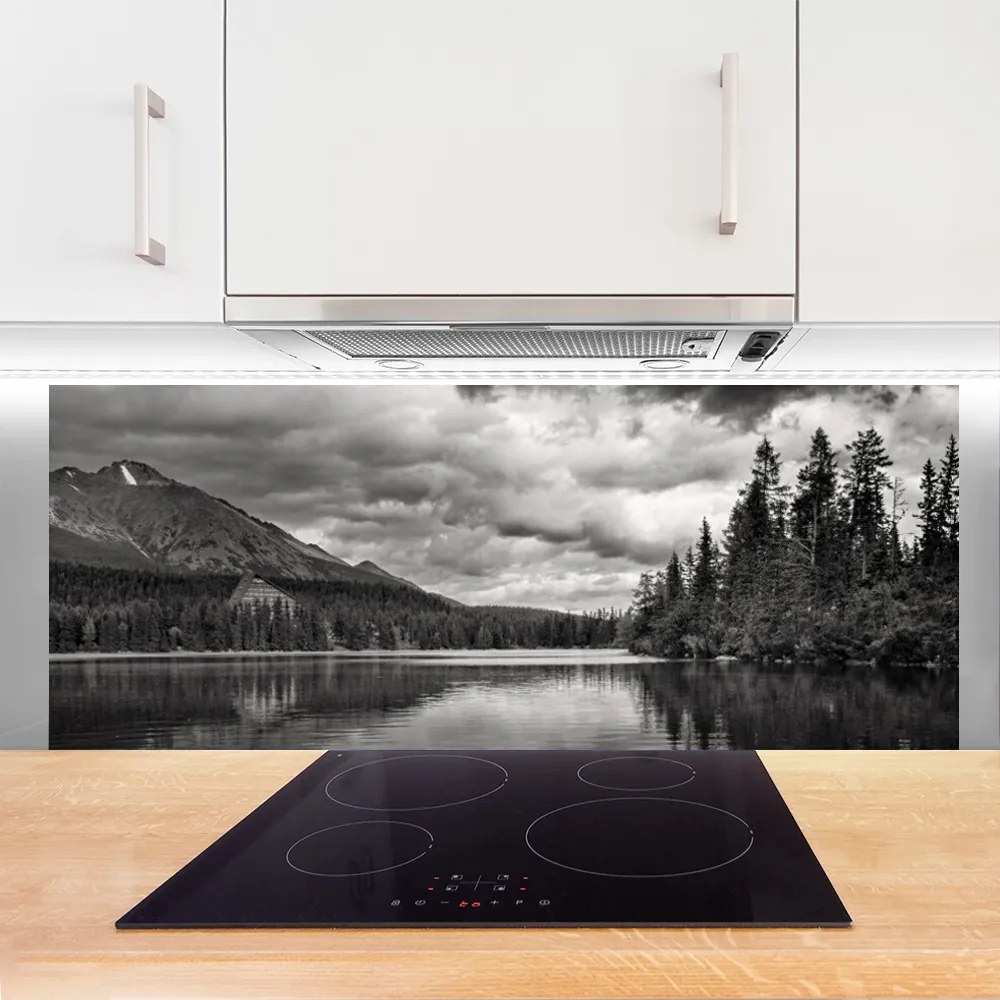 Panel Szklany Krystaliczne Jezioro pod Szczytami