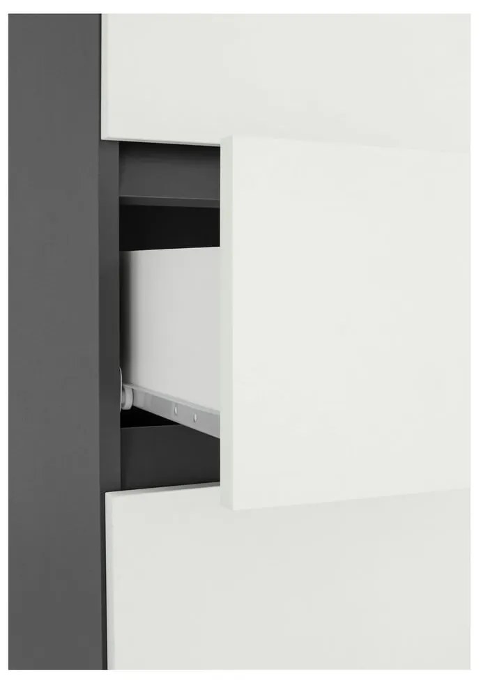 Biała wysoka wąska szafka łazienkowa 38x180 cm Wisla – Støraa