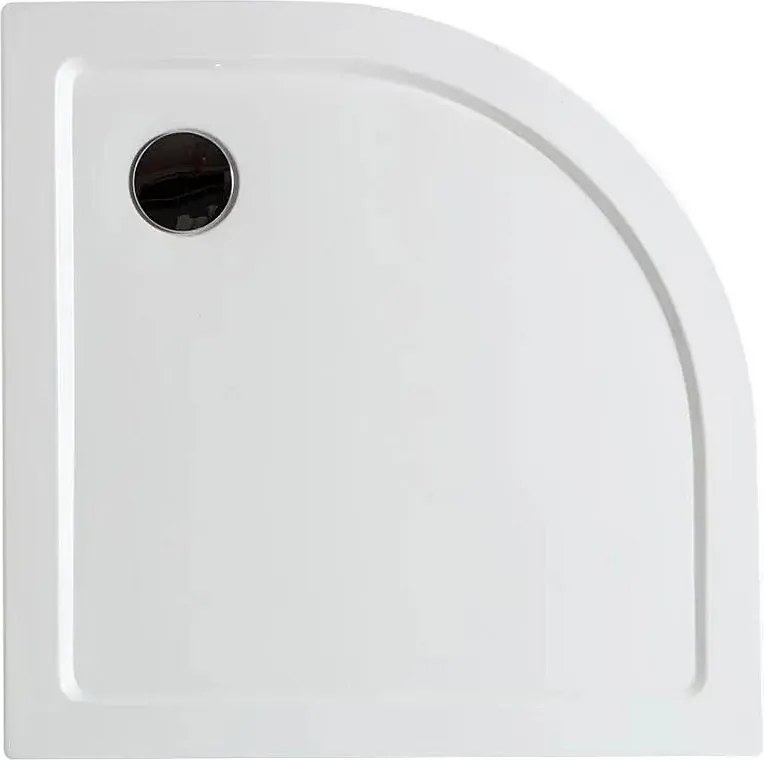 Brodzik narożny półokrągły "Aosta" cienki z akrylu i ABS cm 90x90h