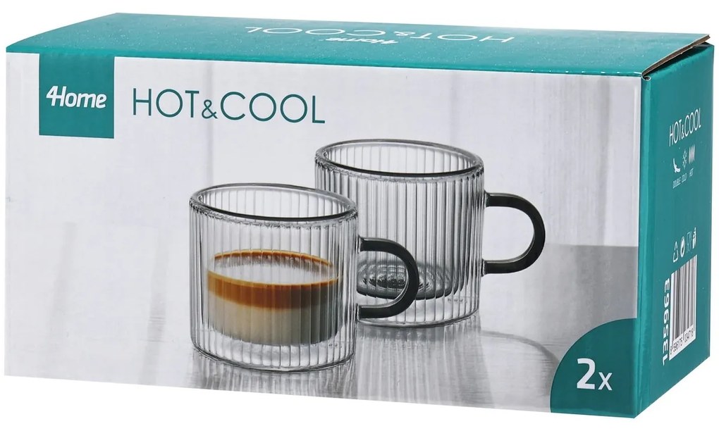 4Home Szklanka termiczna do lungo Haze Hot&Cool, 2 szt.