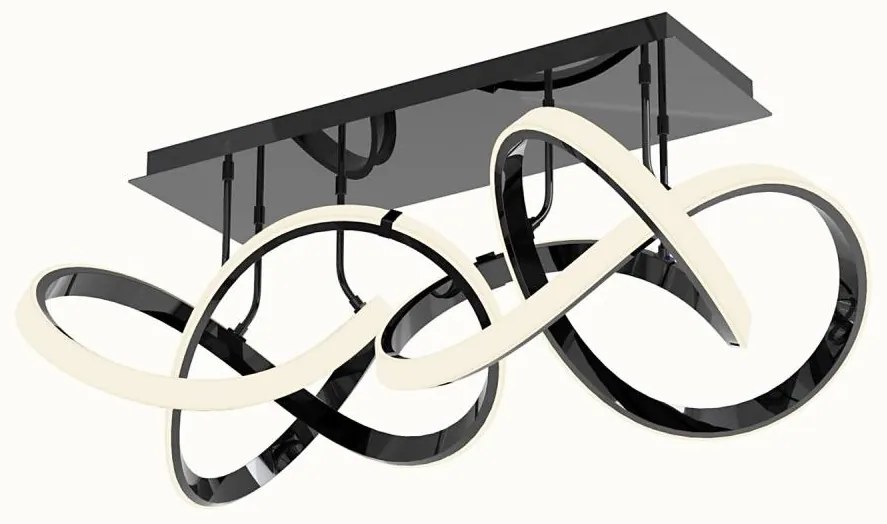 Wofi 9134-205 - LED 64W 230V lampa sufitowa INDIGO czarno-chromowana, ściemnialn