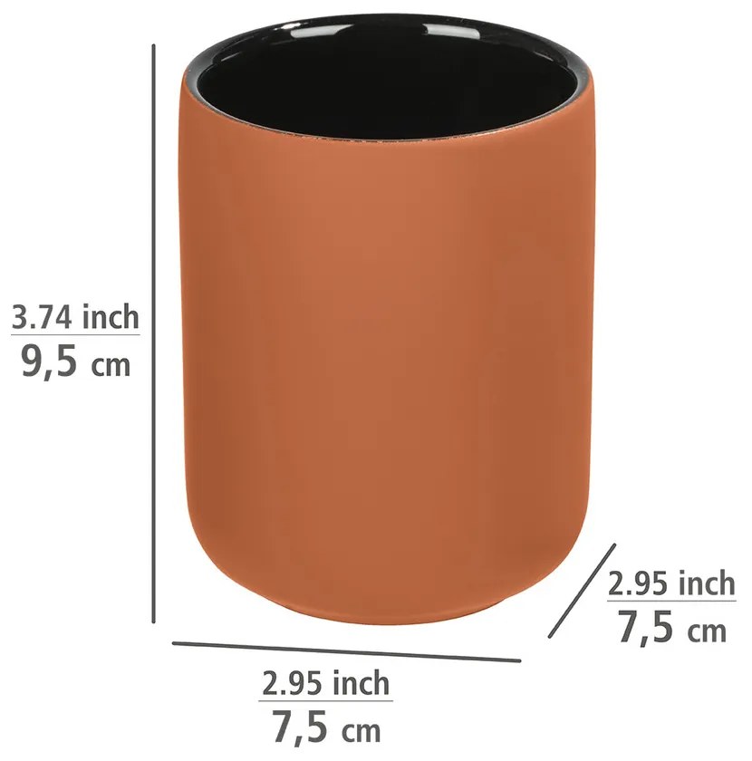 Pojemnik na szczoteczki do zębów AVELLINO, ceramiczny, Ø 7,5 cm, WENKO