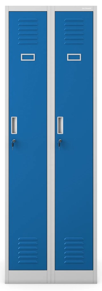 Szafka pracownicza ubraniowa wąska niebieska, 600x1800x500 mm: KACPER II