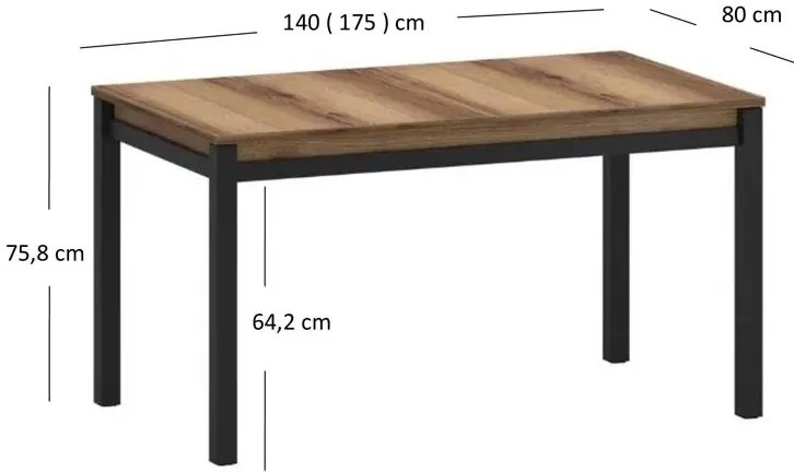 Prostokątny stół rozkładany W2-T58