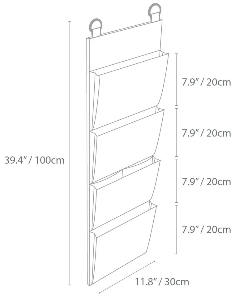 Beżowy wiszący organizer Bigso Box of Sweden Hang